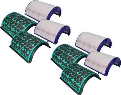 Produktbild von vhbw 4-teiliges Filter-Set kompatibel mit Dyson Pure Cool DP05, TP05, DP04, TP04 Luftreiniger - HEPA-Filter, Aktivkohlefilter