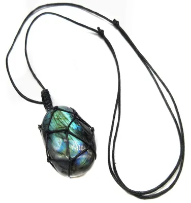 Imagen del producto de Collar de piedra natural, labradorita con piedra lunar, de 3,5 a 5,5 cm, ideal para yoga y uso diario