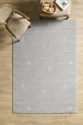 Produktbild von Conceptum Hypnose, Teppich 160x230 cm, Silber, 50% Polypropylen, 50% Polyester