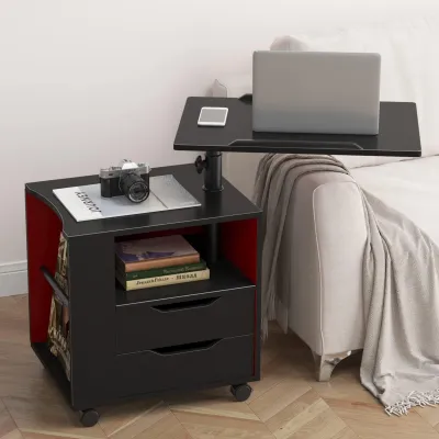Productafbeelding van Nachtkastje met laptopstandaard en 2 lades