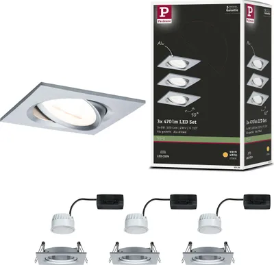 Produktbild von Paulmann LED Einbauleuchte Nova 3er-Set schwenkbar