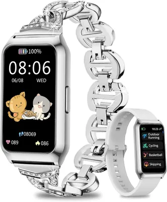 Produktbild von Damen Smartwatch mit Aluminiumgehäuse 1.47" HD Display 25 Sportmodi Herzfrequenz & SpO2 Monitor Schlaftracking IP68 Wasserdicht iOS/Android