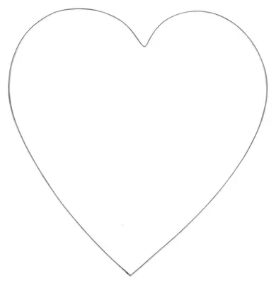 Productafbeelding van Metalen hart voor decoratie, 35 cm ø, 2 mm dik, zilverkleurig