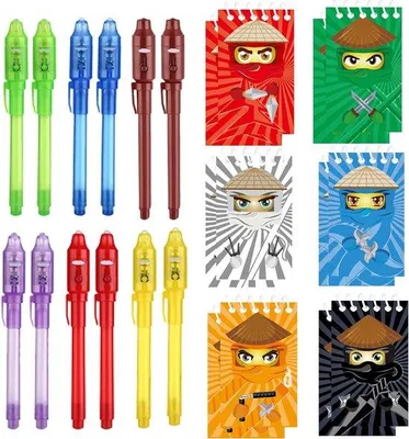 Produktbild von UV-Stift- und Notizbuch-Set für Kinder, 24 Stück, ideal für Kindergeburtstage, Gastgeschenke, Adventskalender, Partyzubehör, Geschenke