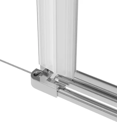 Produktbild von Kerria plus chrom – Verbindungselement für Duschabtüren mit Durchführungen – für Nischenkabinen (KTS_011X)