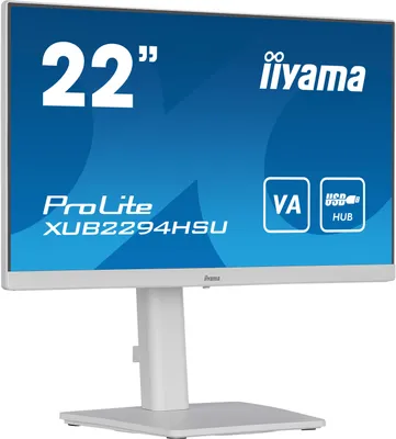 Obrázok produktu pre iiyama ProLite XUB2294HSU-W2 (EOL), 54,6 cm (21.5"), 1920 x 1080 px, Full HD, 1 ms, Biela