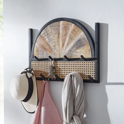 Zdjęcie produktu dla Szafa mango lite drewno / rattan 53x40x7,5 cm designerska szafa do przedpokoju | Wohnling