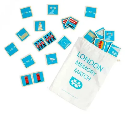 Produktbild von BigJigs Holz Memory Spiel London für Kinder Lernspielzeug