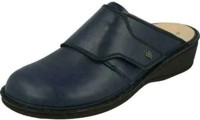 Produktbild von Bequeme Pantolette Finn Comfort Aussee, Damen, Darkblue, Leder, NEU - Damenschuhe Pantolette / Zehentrenner, Blau