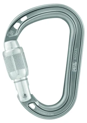 Produktbild von Petzl Rocha Screw-Lock ultraleichter Karabiner mit Schraubverschluss grau grau