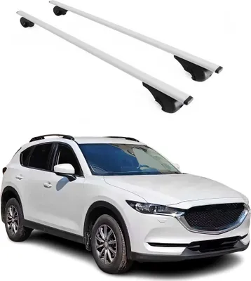 Produktbild von Dachträger Gepäckträger für Mazda CX-5 2017-2025 Grundträger Metall Silber 2tlg