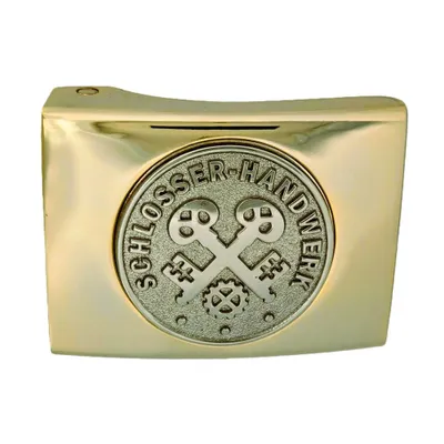 Produktbild von Koppelschloss Schlosser Handwerk und Zunft – golden/silbern - für Meister - für 4,5 cm breite Koppelgürtel
