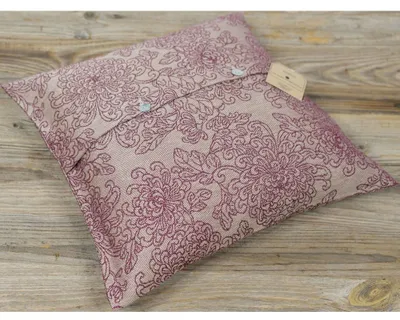 Produktbild von Kissen-Bezug 40x40 cm Vintage Blumen beige rot Baumwolle-Mix