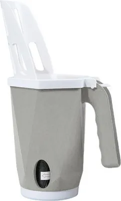 Immagine prodotto di Paletta per lettiera per gatti, rimovibile, portatile, grande capacità, paletta integrata con contenitore per gatti, gattini, grigio