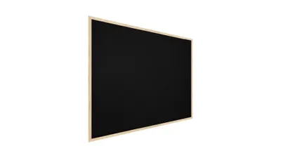 Produktbild von Schwarz Pinnwand mit Holz Rahmen 100x80cm Korktafel Korkwand Pinnwand Kork Schwarz Oberfläche
