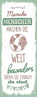 Produktbild von vianmo Holzschild 27x10 cm Manche Menschen machen die Welt Spruch Zitat