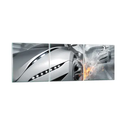 Produktbild von Bilder auf glas - Sportwagen Sport Rennen Geschwindigkeit - 120x40cm - Glasbilder - Wandbilder - Kunstdruck - Wanddekoration aus Glas - Glas Bilder - Wandbild auf Glas - GCA120x40-2650