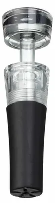 Vakuum Weinverschluss, Silikon/Kunststoff, 8 cm, schwarz