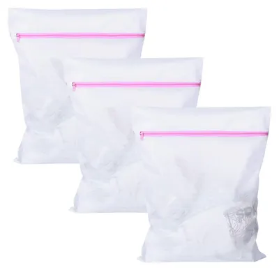 Produktbild von Wäschenetz Wäschesack Waschbeutel - 50 x 60 cm - 3 Stück - Polyester - Für Kleidung
