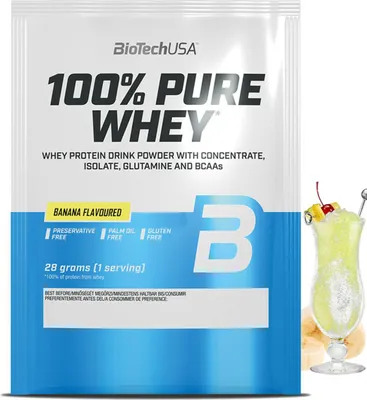 Produktbild von BioTech USA 100% reine Molke 28g mit Bananengeschmack