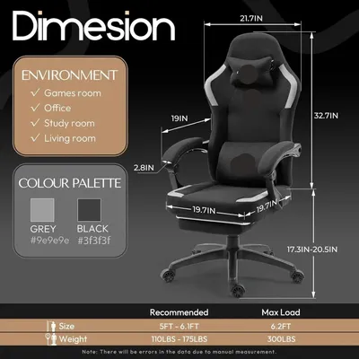 Image de Siège de bureau ergonomique - Chaise de bureau - Siège de travail - Chaise pivotante - Chaise de bureau avec accoudoirs