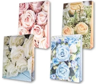 Image de Sac décoratif laminé PL-9 grand format, motif roses - Panorama