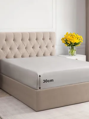 Productafbeelding van Klein tweepersoons hoeslaken - luxe hotelhoeslaken - past op matrassen tot 30 cm - 120 cm x 190 cm x 30 cm - zacht en comfortabel