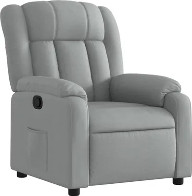 Image de vidaXL Fauteuil relax gris clair Tissu