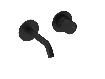 Produktbild von SANYCCES LOOP K ColdOpen Wand-Waschtischarmatur Unterputz mit 14 cm Ausladung inkl. Unterputz-Einbaukörper, schwarz matt