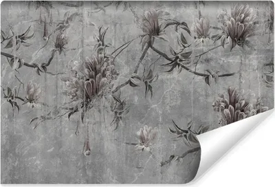 Produktbild von Muralo Selbstklebende Fototapete BLUMEN Blätter Pflanzen Beton Abstraktion Vintage Br. 254cm x Hö. 184cm
