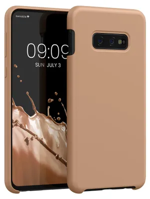Produktbild von kwmobile Handyhülle für Samsung Galaxy S10e Hülle - Case Silikon - Kabelloses Laden - Schutzhülle Cover in Cappuccino