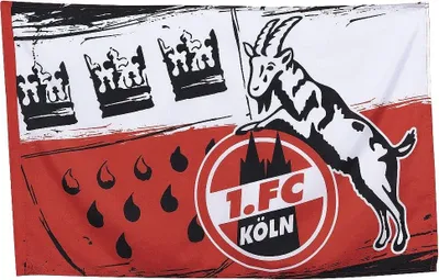 Obrázok produktu pre 1. Vlajka FC Kolín nad Rýnom Vlajka "Crest" 80x120 cm