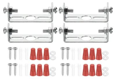 Productafbeelding van 45 mm universele montageset voor lamp, 4 sets plafondplaat met dwarsstang