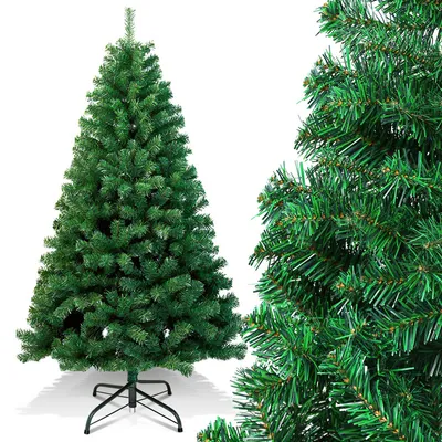 Immagine prodotto di Jopassy Albero di Natale artificiale 180 cm Albero di Natale artificiale con supporto per albero Decorazione natalizia Verde PVC