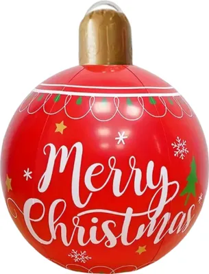 Produktbild von Aufblasbare 60 cm PVC Weihnachtskugel mit Fernbedienung und Beleuchtung, wasserdicht & wetterfest für Außenbereiche – SPIRITBALL