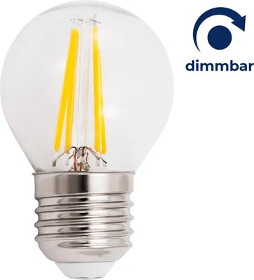 Produktbild von LED Filament Tropfenlampe McShine Filed E27 6W 600lm warmweiß dimmbar