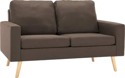 Produktbild von vidaXL 2-tlg. Sofagarnitur Stoff Braun
