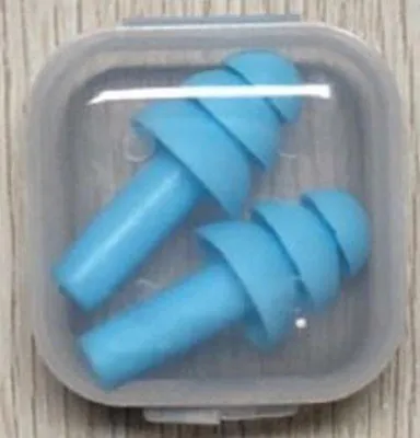 Obrázek produktu pro Špunty do uší - Špunty do uší - Ochrana sluchu - Silikon - Spánek - Cestování - Opakovaně použitelné - 2 kusy - Světlomodrá