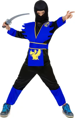 Immagine prodotto di Costume da guerriero ninja bambino nero-blu - 134/140 (10-12 anni)