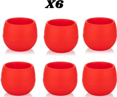 Obrázek produktu pro Kulaté květináče Cactus červené 6 cm s odtokem, drenáží, odolné proti UV záření, mrazuvzdorné, k dispozici v 8 barvách