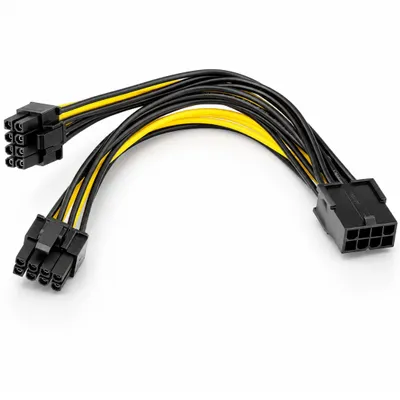 Produktbild von L28 8 pin PCIe auf 2x 8pin (6+2) Grafikkarte Stromkabel PCI-Express Adapter 25cm