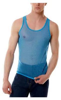 Produktbild von Herren Muskel Tank Tops aus Netzmaterial ärmellos