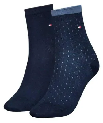 Produktbild von Tommy Hilfiger - Socken für Damen (2er-Pack) NA898 (39,5 EU - 38 EU) (Marine)