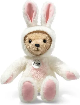 Produktbild von Steiff Plüsch Kuscheltier Hoodie-Teddy Hase weiß - 27 cm Spielzeug