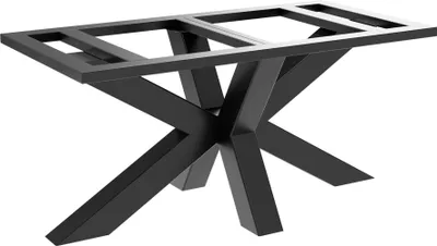 Produktbild von MetaloPro Tischbein Acamar Frame Extreme - Robustes Spinnenförmiges Metall-Tischgestell, Schwarzer Stahl Tischrahmen Für Zuhause & Büro - 160x80x76cm