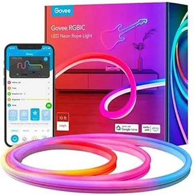 Produktbild von Govee Neon LED Strip Light, Intelligenter Leuchtstreifen, Wi-Fi/Bluetooth, Transparent, 802.11b, 802.11g, Wi-Fi 4 (802.11n), Multi, IP67