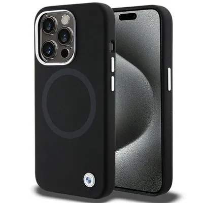 Obrázok produktu pre Etui Bmw Signature Liquid Silicone Magsafe Na Iphone 15 Pro Max - Čierne