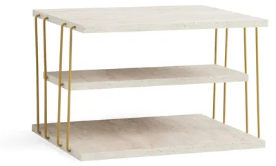 Immagine prodotto di Tavolino in legno "Lifon" - 50 x 40 x 33 cm - Oro