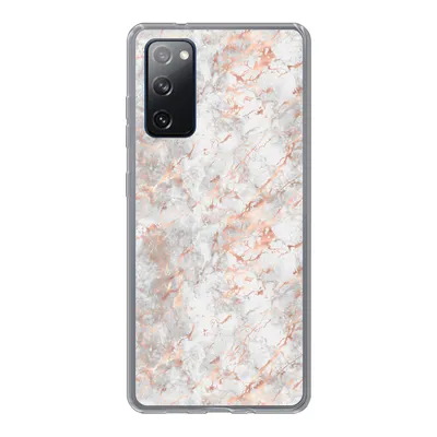 Produktbild von MuchoWow® Handyhülle Schutzhülle Hülle für Samsung Galaxy S20 FE Roségold - Marmor - Weiß - Gemustert Silikon Softcase Handy Hülle - Abdeckung