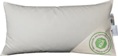 Produktbild von Vitaschlaf® Bio-Luxe-KBA DAUNE KISSEN Organic GÄNSE Deutsche Qualitat 30% DAUNE - FLACH DÜNN - (40 x 80 cm)